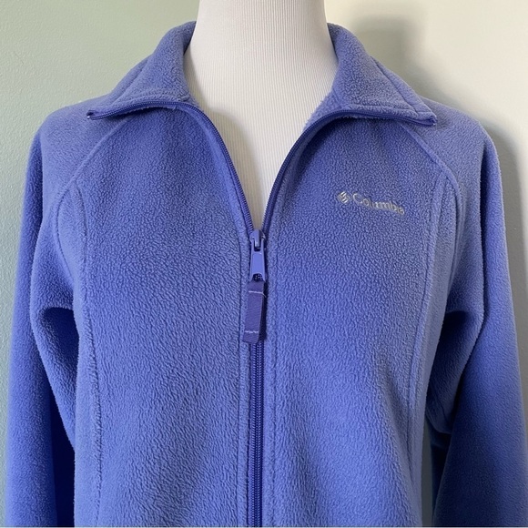 Columbia Women’s Zip Up Fleece Jacket Light Purple Size M - Picture 7 of 10